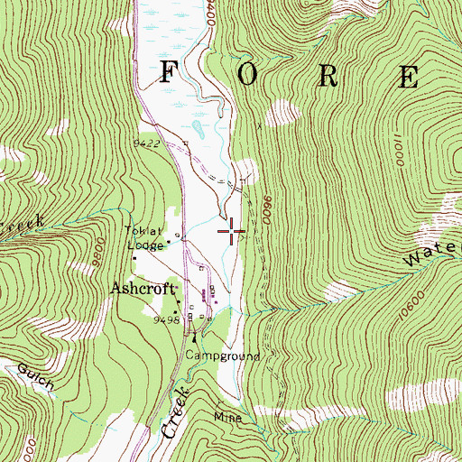 Topographic Map of Hurricane Mine, CO