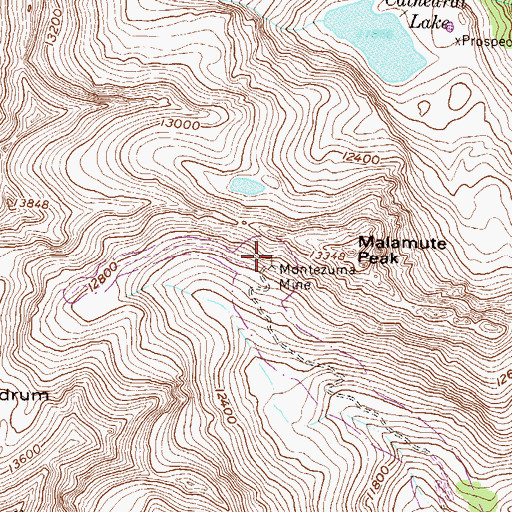 Topographic Map of Iron Hill Properties Mine, CO