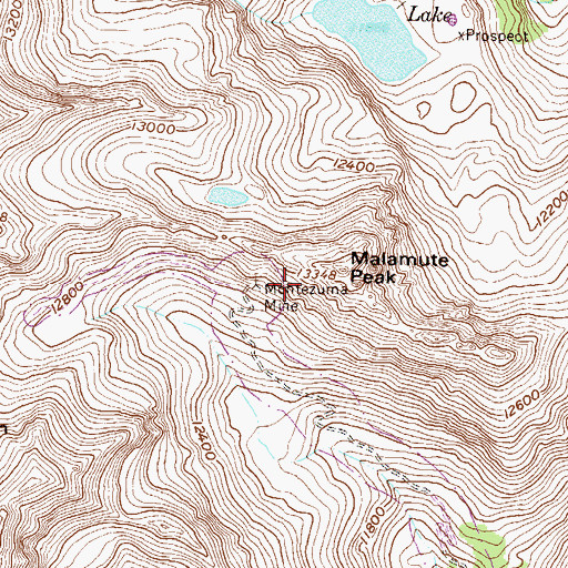 Topographic Map of McDonalds Mine, CO