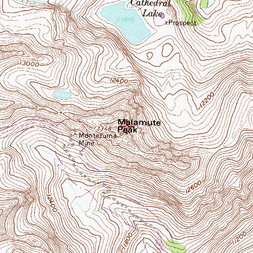 Topographic Map of Tam O'Shanter Mine, CO