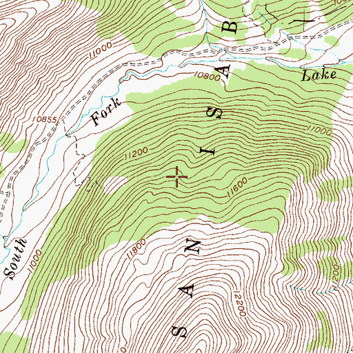 Topographic Map of Bwlchgoch Mine, CO