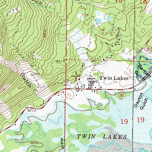 Topographic Map of Practical Gold Mining Mine, CO