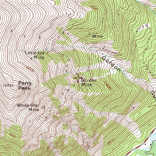 Topographic Map of Bengal Tiger Mine, CO
