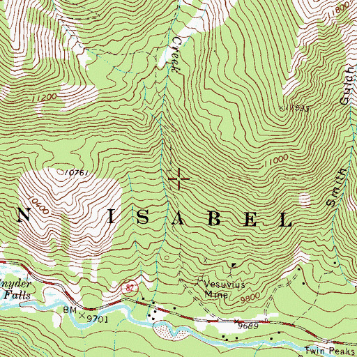 Topographic Map of Helen H Cochran Mine, CO