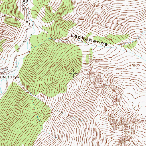Topographic Map of Lone Star Mine, CO