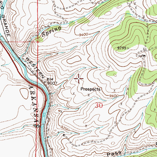 Topographic Map of Raeanna Mine, CO