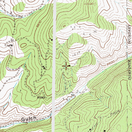 Topographic Map of Lucky Ten Mine, CO