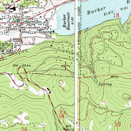 Topographic Map of Chaves Mine, CO