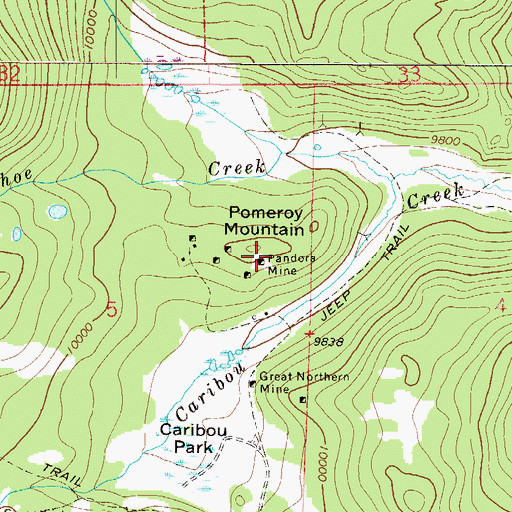Topographic Map of Allied Gold Mining Company Mine, CO