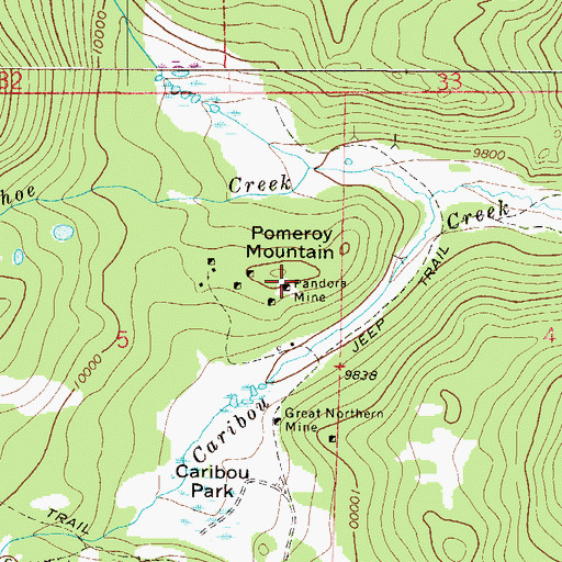 Topographic Map of Allied Gold Mining Company Mine, CO