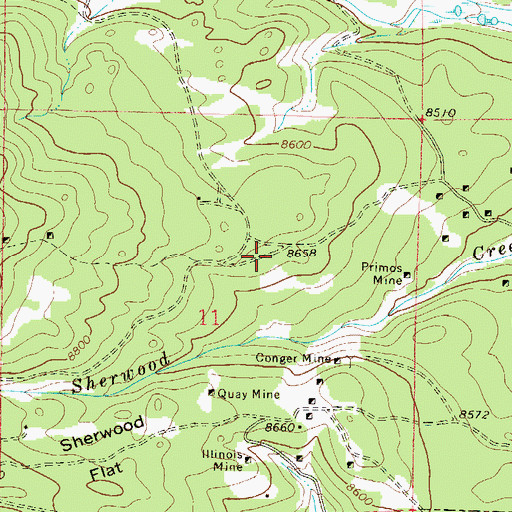 Topographic Map of Anna C Mine, CO