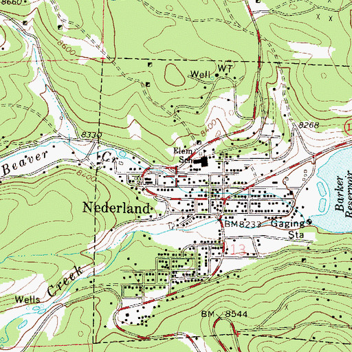 Topographic Map of Big Six Mine, CO