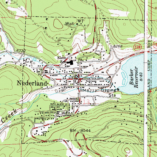 Topographic Map of Fitzsimons Number One Mine, CO