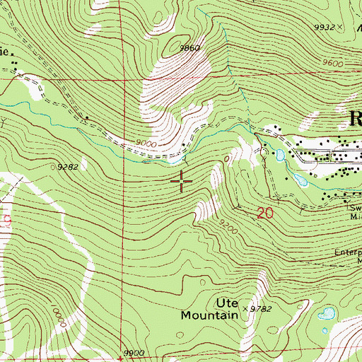 Topographic Map of Grand Island Mining District Mine, CO