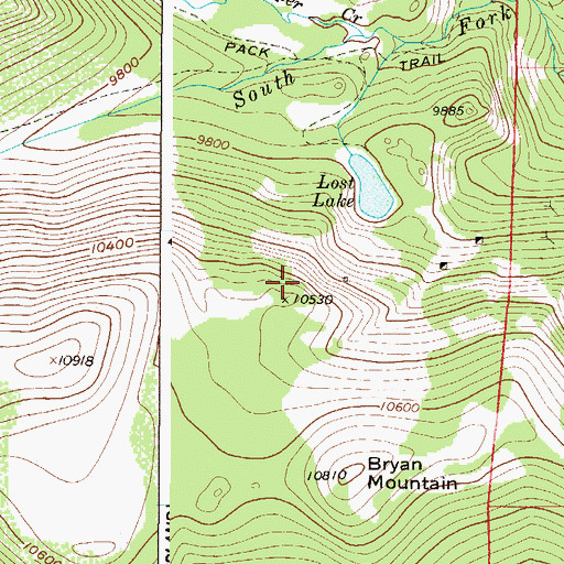 Topographic Map of Lost Lake Lode Mine, CO