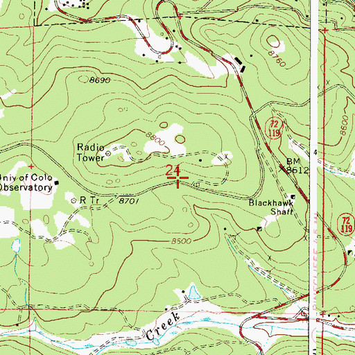 Topographic Map of Rambler Mine, CO