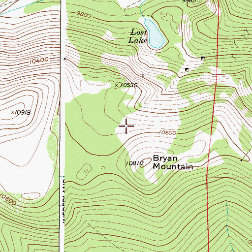 Topographic Map of Revenge Mine, CO