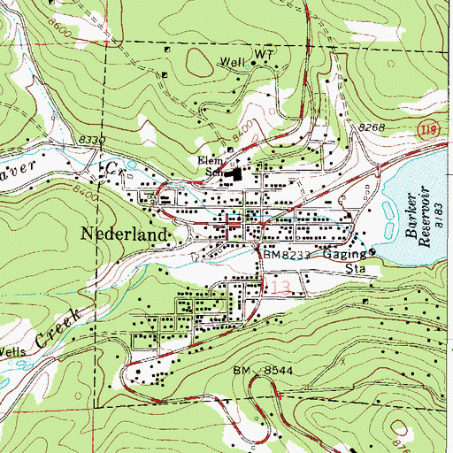 Topographic Map of Roose Tunnel Mine, CO