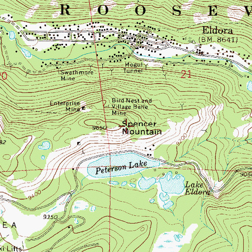 Topographic Map of Terror Mine, CO