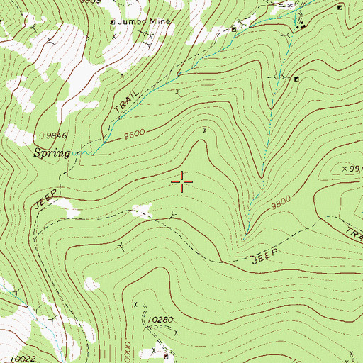 Topographic Map of Copper King Mine, CO
