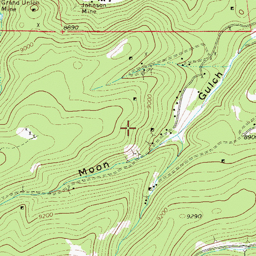 Topographic Map of Big Moon Mine, CO