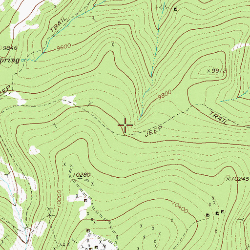 Topographic Map of Blue Grouse Mine, CO