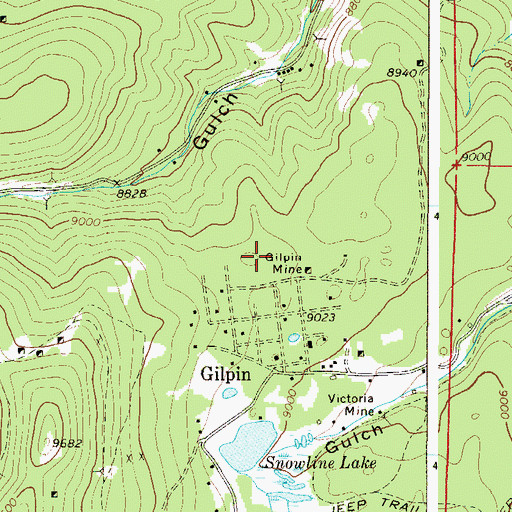 Topographic Map of E.H.P. Lode Mine, CO