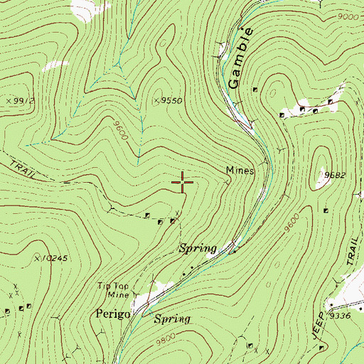 Topographic Map of Golden Cycle Mine, CO