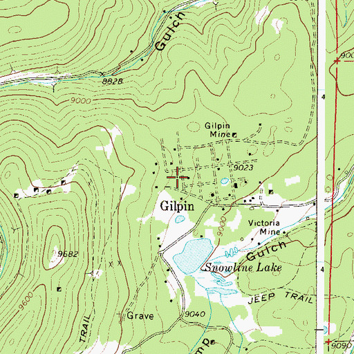 Topographic Map of Grace Mine, CO