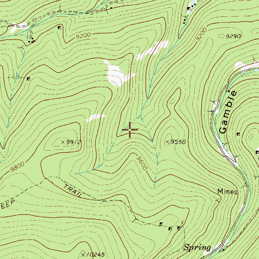 Topographic Map of Kerry Chief Mine, CO