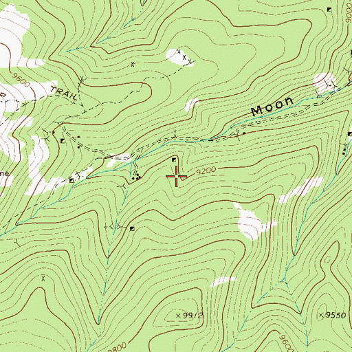 Topographic Map of Moon Gulch Mine, CO
