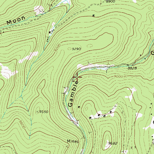 Topographic Map of Mountain Monarch Mine, CO