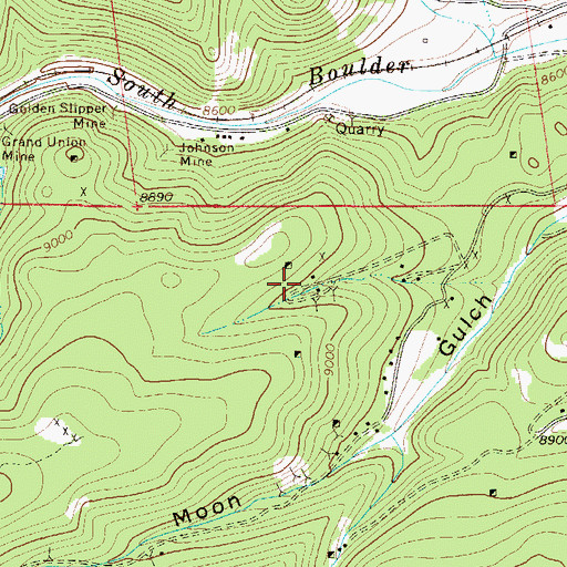 Topographic Map of Newport Mine, CO