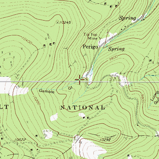 Topographic Map of Perigo Mines, CO