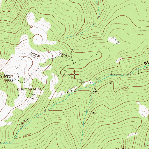 Topographic Map of Garden Mine, CO