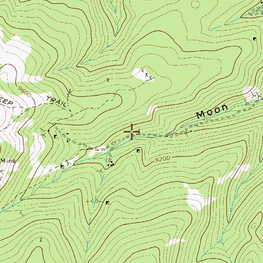 Topographic Map of Diamond Bill Mine, CO