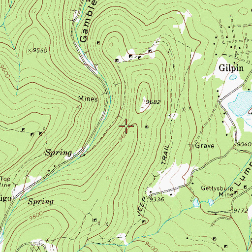 Topographic Map of War Eagle Mine, CO