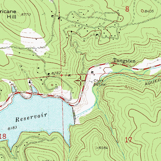 Topographic Map of Barker Mine, CO