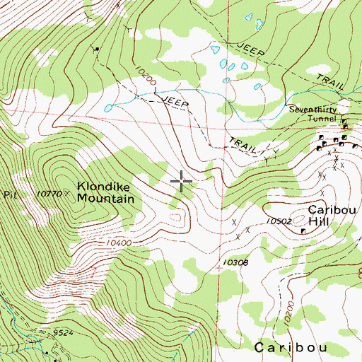 Topographic Map of Cold Spring Mine, CO