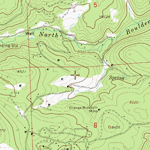 Topographic Map of Cross Mine, CO