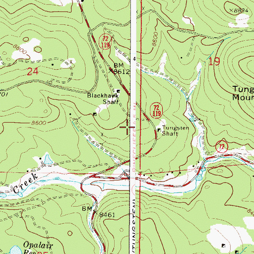 Topographic Map of Cross-Missing Link Mine, CO
