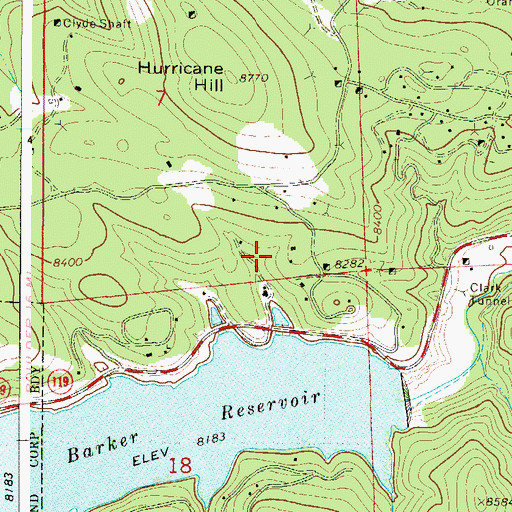 Topographic Map of Dillon Mine, CO