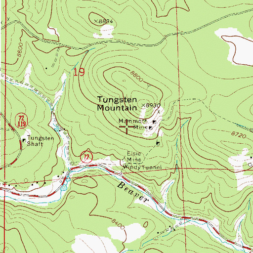 Topographic Map of Fitzgerald Mine, CO