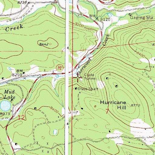 Topographic Map of Gale Mine, CO