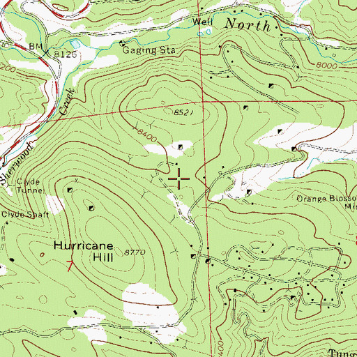 Topographic Map of Gem Mine, CO