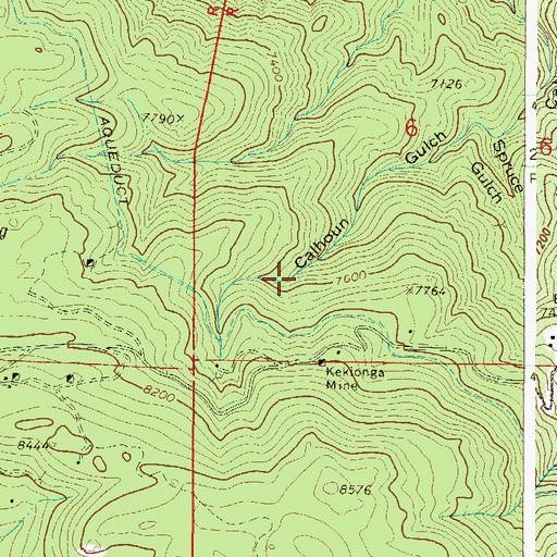 Topographic Map of Homestake Mine, CO