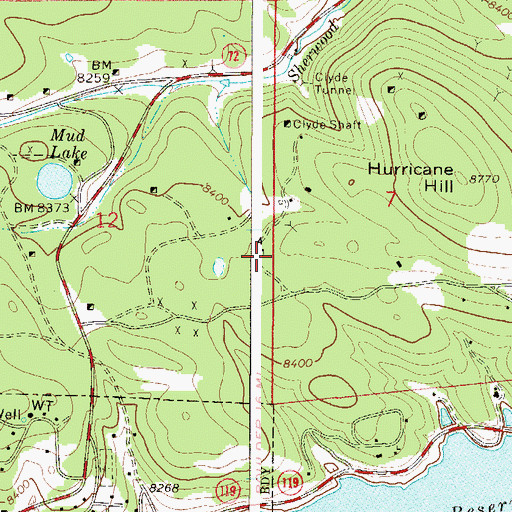 Topographic Map of Last Chance Mine, CO