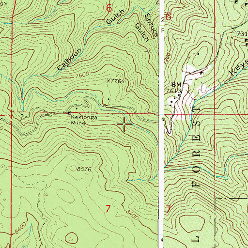 Topographic Map of Magnolia Mine, CO