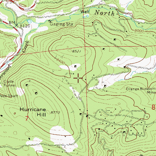Topographic Map of Nancy Henderson Mine, CO