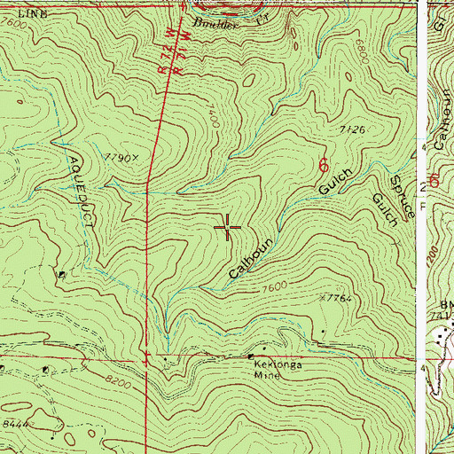 Topographic Map of Oneonta Mine, CO